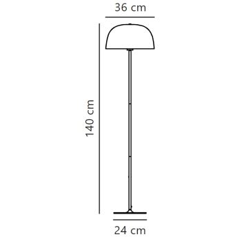 Nordlux - Stojací lampa CERA 1xE27/60W/230V zlatá