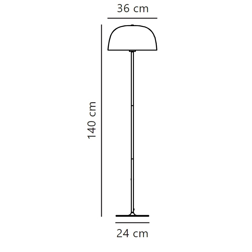 Nordlux - Stojací lampa CERA 1xE27/60W/230V zlatá