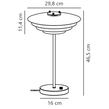 Nordlux - Stolní lampa BRETAGNE 1xG9/25W/230V antracit