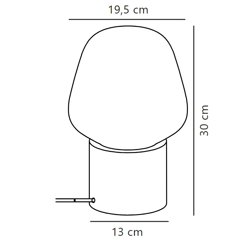 Nordlux - Stolní lampa CHRISTINA 1xE27/25W/230V beton/šedá