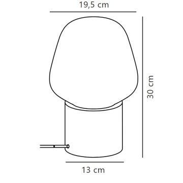 Nordlux - Stolní lampa CHRISTINA 1xE27/25W/230V gumovník