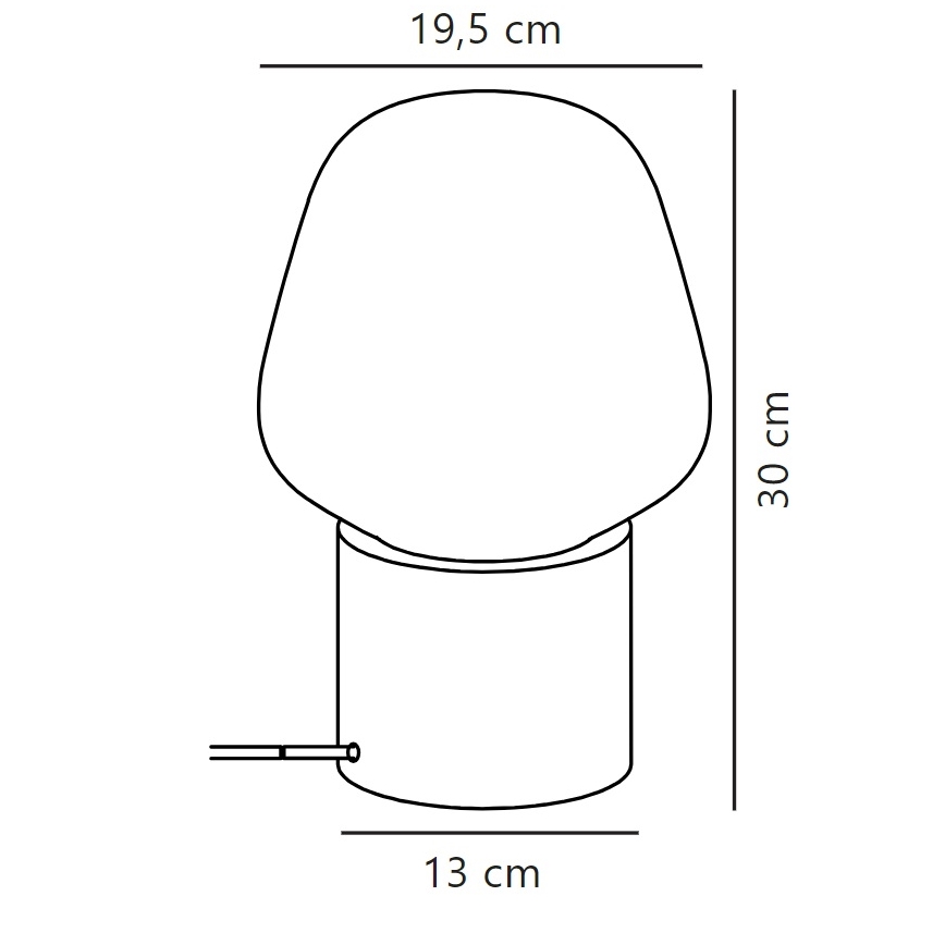 Nordlux - Stolní lampa CHRISTINA 1xE27/25W/230V gumovník