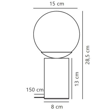 Nordlux - Stolní lampa LILLY 1xE14/25W/230V mramor/šedá