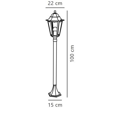 Nordlux - Venkovní lampa CARDIFF 1xE27/60W/230V IP44