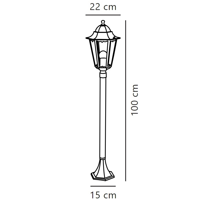 Nordlux - Venkovní lampa CARDIFF 1xE27/60W/230V IP44