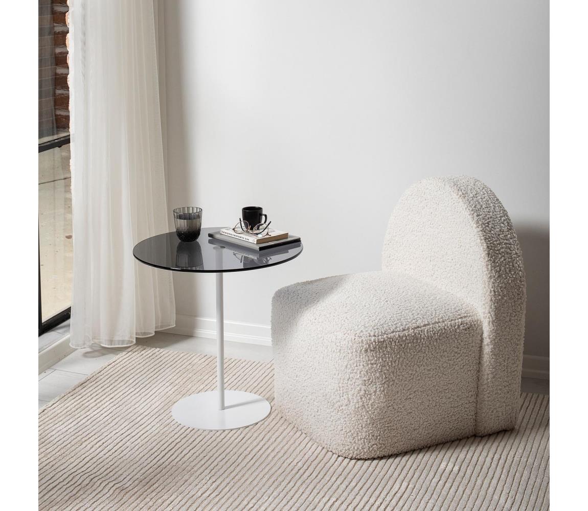 Asir Odkládací stolek CHILL 50x50 cm bílá/černá AS1591