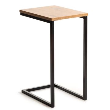 Odkládací stolek HELPER 57x40 cm černá/hnědá