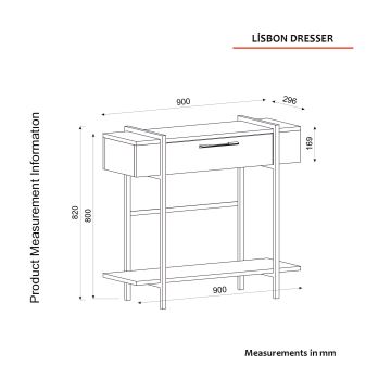 Odkládací stolek LISBON 82x90 cm černá