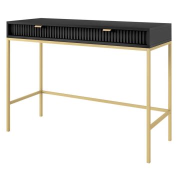 Odkládací stolek NOVA 77x104 cm černá/zlatá