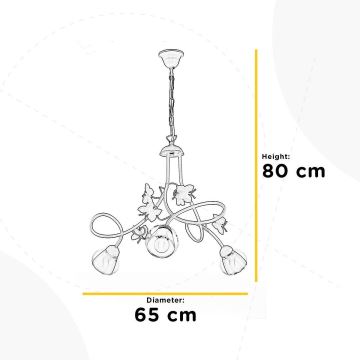 ONLI - Dětský lustr BUTTERFLY 3xE14/6W/230V