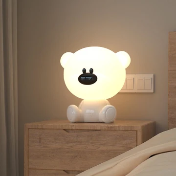 ONLI - LED RGB Dětská noční lampička PUPPIES LED/3W/USB medvídek 30 cm