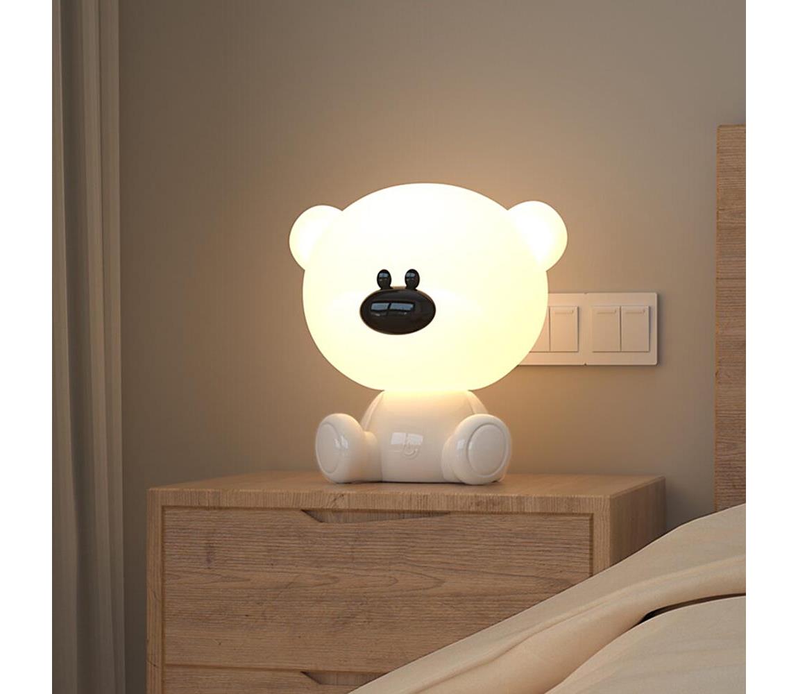 ONLI ONLI - LED RGB Dětská noční lampička PUPPIES LED/3W/USB medvídek 30 cm 