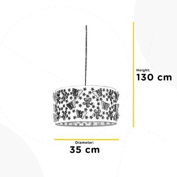 ONLI - Lustr na lanku TITILLA 1xE27/22W/230V fialová/bílá