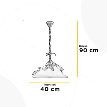 ONLI - Lustr na řetězu LUCREZIA 1xE27/22W/230V krémová