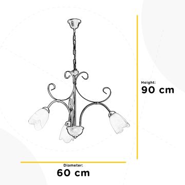 ONLI - Lustr na řetězu ODINO 3xE14/6W/230V