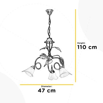 ONLI - Lustr na řetězu VANDA 3xE14/6W/230V