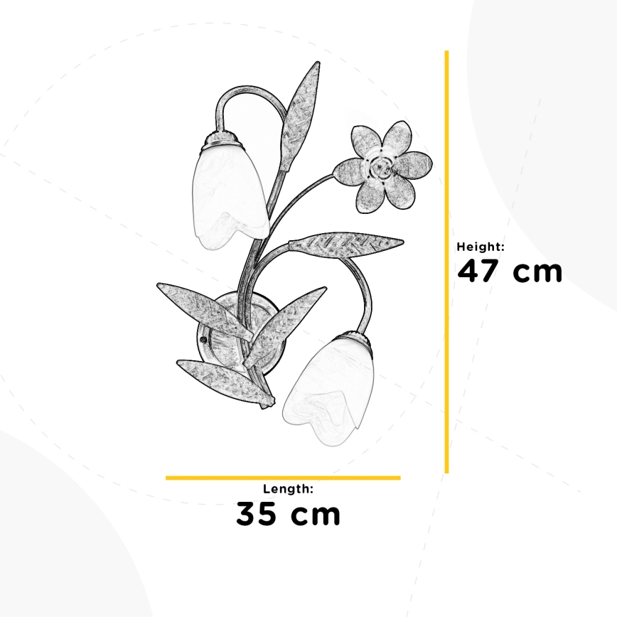 ONLI - Nástěnné svítidlo SONIA 2xE14/6W/230V