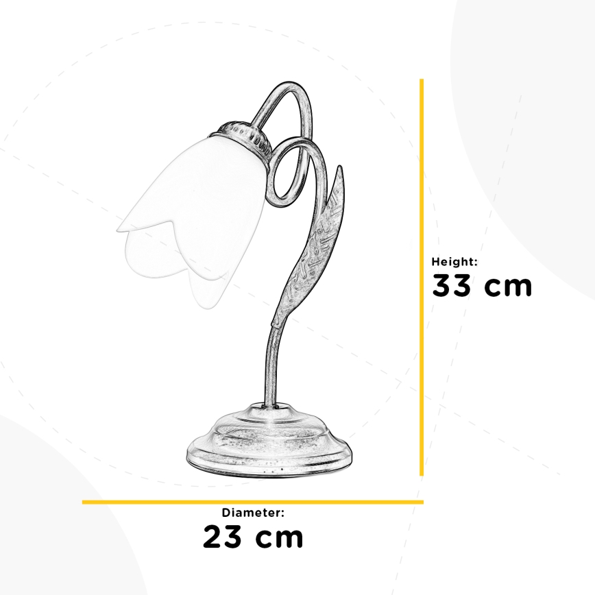 ONLI - Stolní lampa DOPPIO GIRO 1xE14/6W/230V bronzová