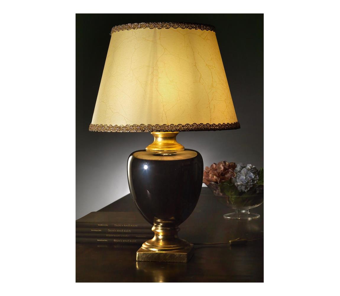 ONLI ONLI - Stolní lampa MOZART 1xE27/22W/230V černá/zlatá 75 cm OL0006