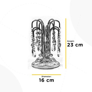 ONLI - Stolní lampa PIOGGIA 1xE14/6W/230V pr. 16 cm chrom