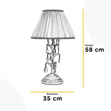 ONLI - Stolní lampa TERESA 1xE27/22W/230V bronzová 58 cm