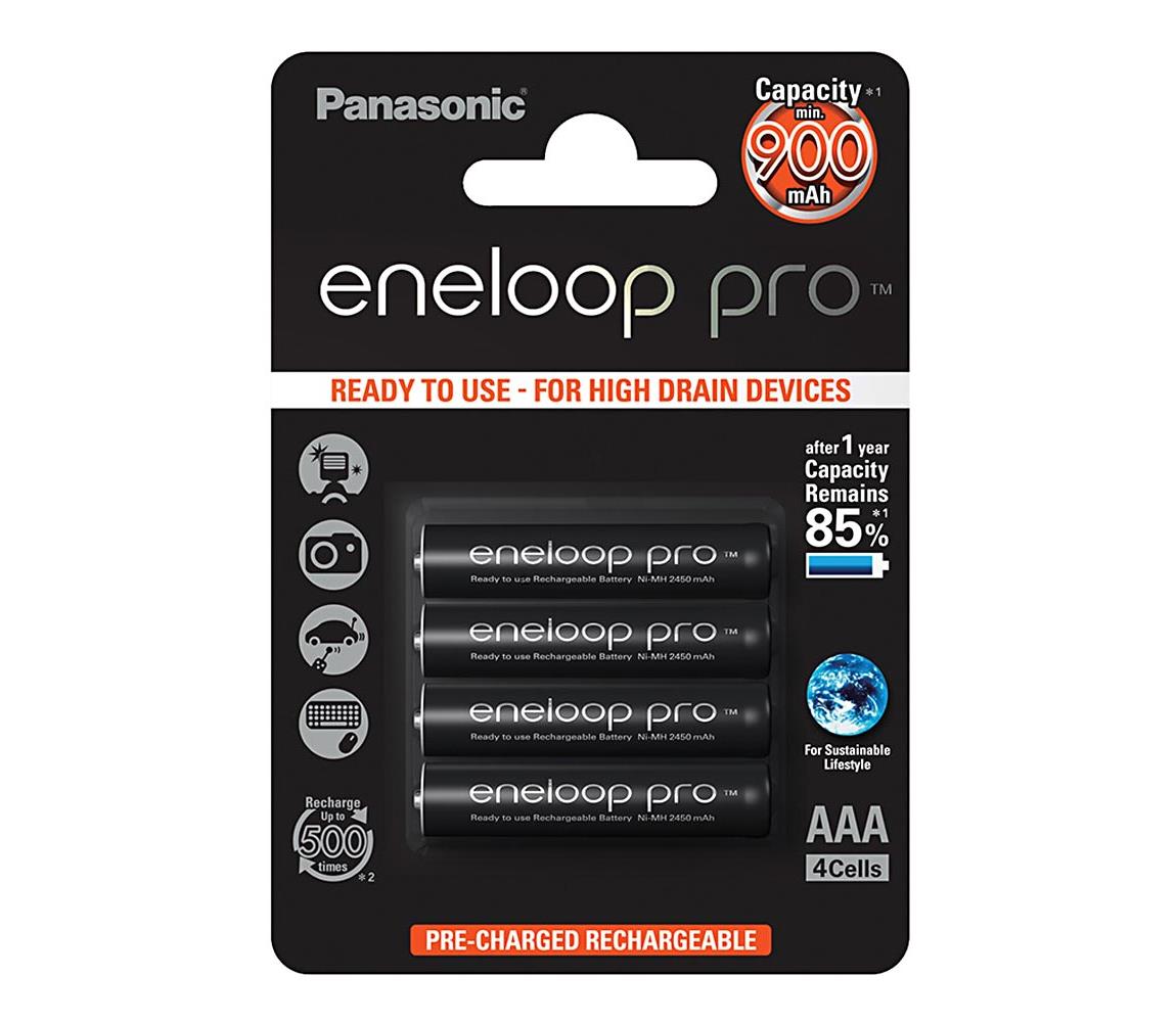 Pana Eneloop Pro BK-4HCDE/4BP - 4ks nabijecí baterie AAA Eneloop Pro NiMH/1