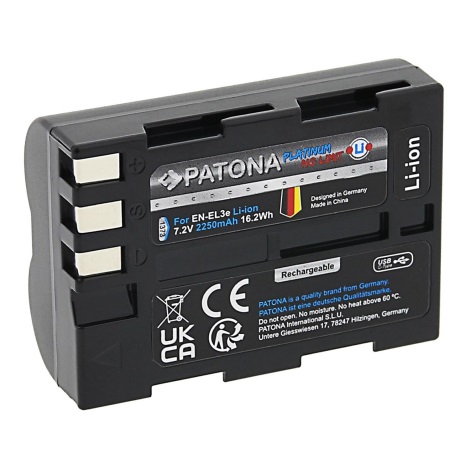 PATONA - Aku Nikon EN-EL3E 2250mAh Li-Ion Platinum USB-C nabíjení