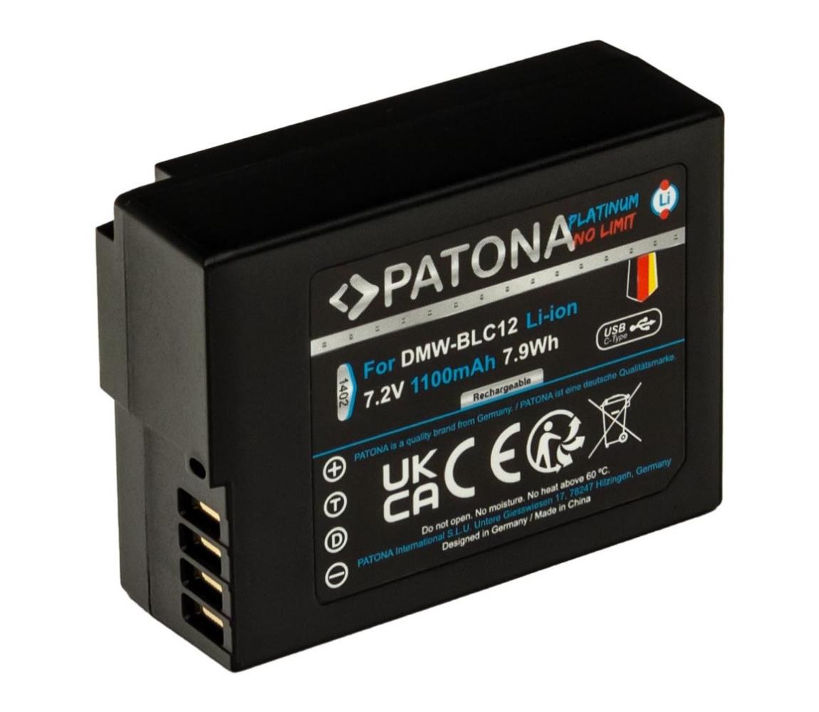 PATONA PATONA - Aku Panasonic DMW-BLC12 1100mAh Li-Ion Platinum USB-C nabíjení IM1290