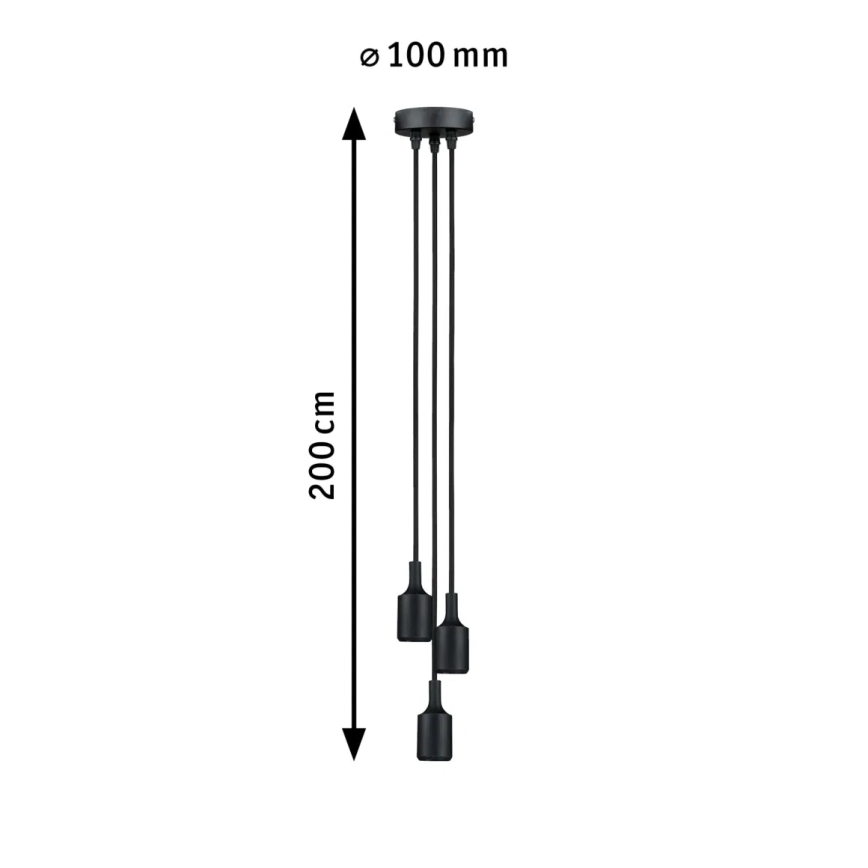 Paulmann 50382 - 3xE27/60W Napájecí kabel KETIL 230V