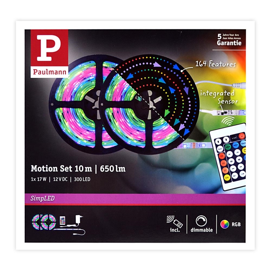 Paulmann 70515 - LED RGB/17W Stmívatelný pásek SIMPLED 10m 230V + DO