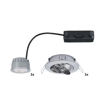 Paulmann 92821 - SADA 3x LED/7W IP23 Stmívatelné koupelnové podhledové svítidlo COIN 230V