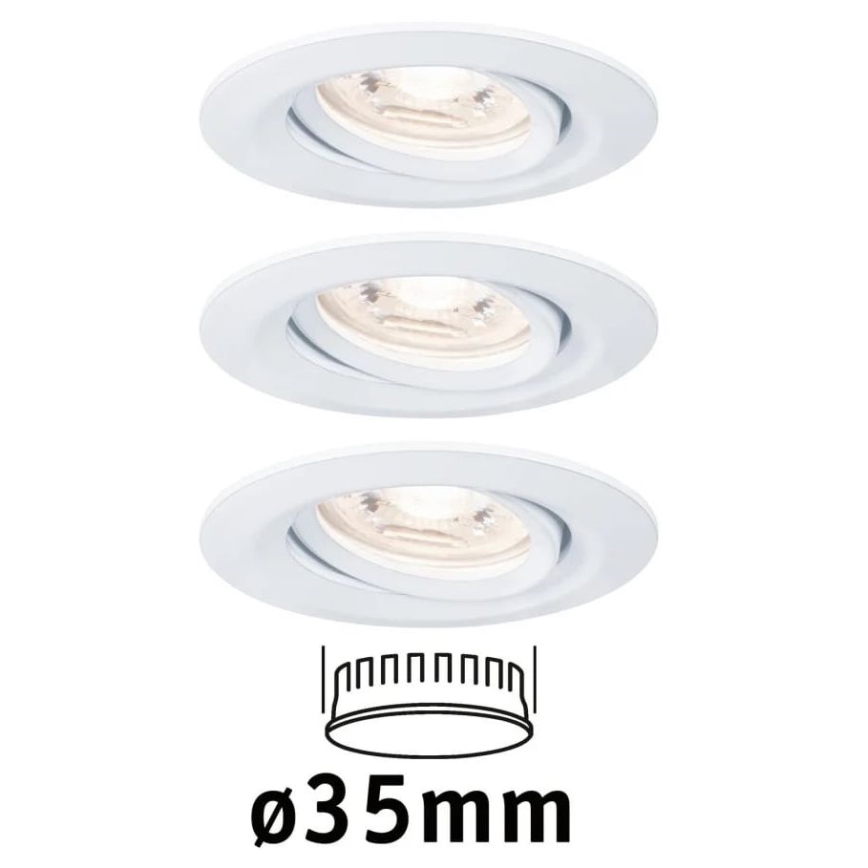 Paulmann 92971 - SADA 3x LED/4,2W IP23 Stmívatelné koupelnové podhledové svítidlo NOVA 230V
