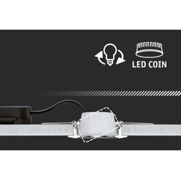 Paulmann 93080 - SADA 3xLED/6W IP23 Stmívatelné koupelnové podhledové svítidlo COIN 230V