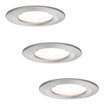 Paulmann 93599 - SADA 3x LED GU10/7W IP44 Stmívatelné koupelnové svítidlo NOVA 230V