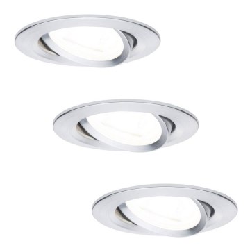 Paulmann 93606 - SADA 3x LED GU10/7W IP23 Stmívatelné koupelnové svítidlo NOVA 230V