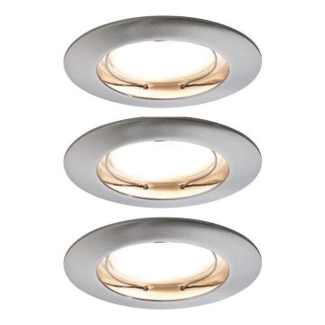 Paulmann 93958 - SADA 3x LED/6,8W IP44 Stmívatelné koupelnové podhledové svítidlo COIN 230V