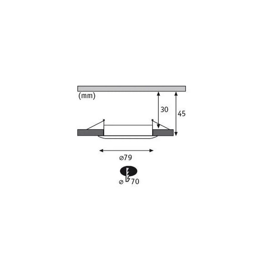 Paulmann 93976 - SADA 3xLED/6,8W IP44 Koupelnové podhledové svítidlo COIN 230V