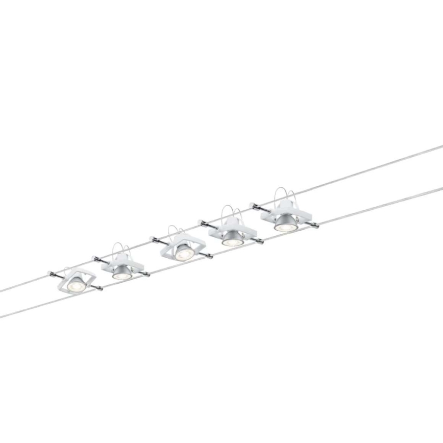 Paulmann 94149 - SADA 5xGU5,3/10W Bodové svítidlo do lankového systému TECH 230V bílá