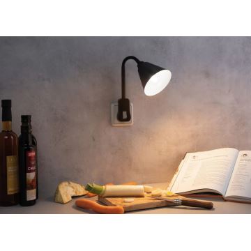 Paulmann 95427 - 1xE14/20W Flexibilní nástěnná lampa JUNUS do zásuvky 230V