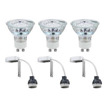 Paulmann 96529 - SADA 3x LED žárovka s objímkou 2EASY BASIC SET 3xGU10/1W/230V 3000K