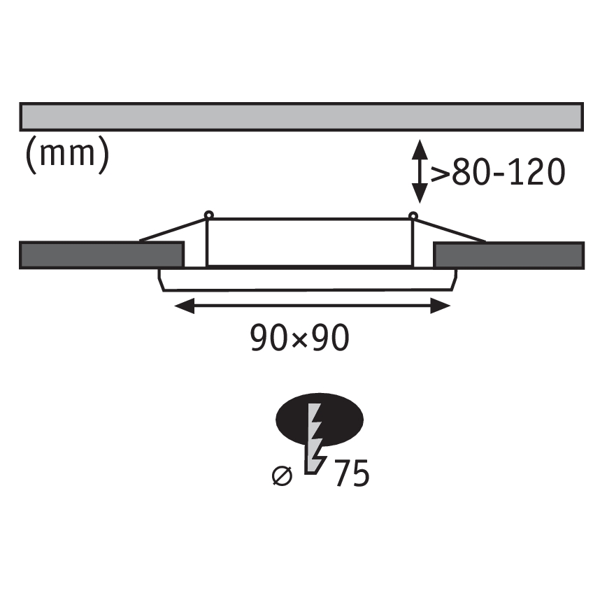 Paulmann 96531 - SADA 3x Podhledové koupelnové svítidlo 3xGU5,3/35W/230V IP65