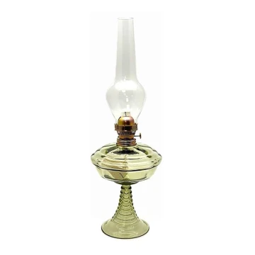 Petrolejová lampa DROBĚNA 50 cm lesní zelená