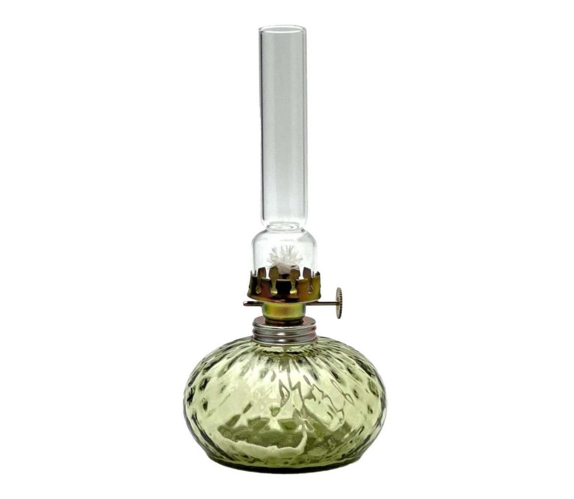 Floriánova huť Petrolejová lampa ELIŠKA 20 cm lesní zelená 