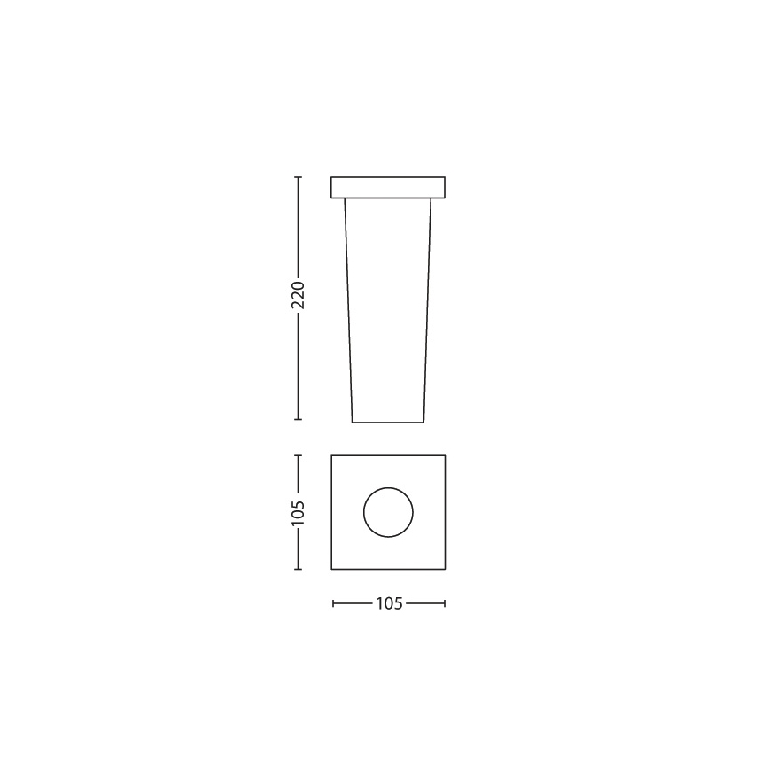 Philips 17076/47/16 - LED Nájezdové svítidlo MYGARDEN GROUNDS GU10/3,5W + GU10/35W