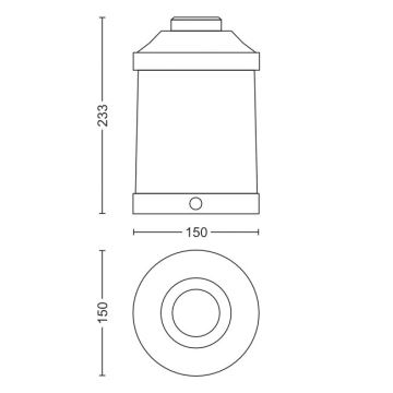 Philips 17360/32/P0 - LED Přenosná zahradní lampa MYGARDEN ABELIA LED/3W