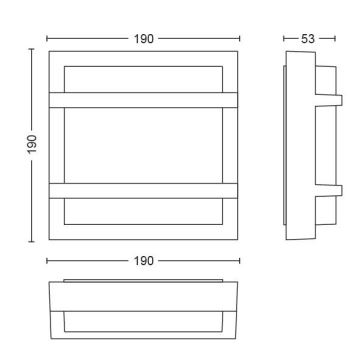 Philips - LED Venkovní nástěnné svítidlo LED/12W IP44