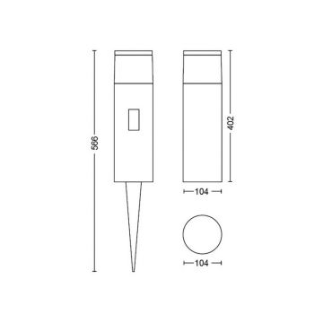 Philips 17437/30/P7 - LED RGB Venkovní lampa HUE CALLA LED/8W/230V IP65