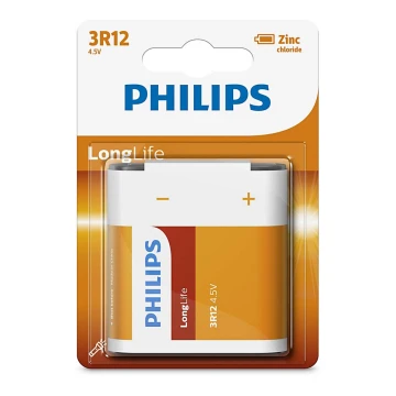 Philips 3R12L1B/10 - Zinkochloridová baterie 3R12 LONGLIFE 4,5V 950mAh