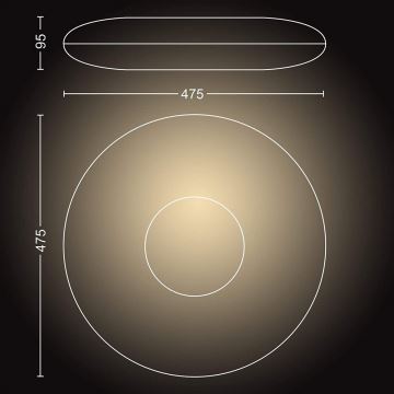 Philips - LED Stmívatelné svítidlo Hue CHER LED/33,5W/230V + dálkové ovládání