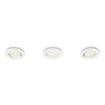 Philips 45090/31/16 - SADA 3x LED podhledové svítidlo ALBIREO 3xLED/4W/230V